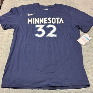 NWT Nike MN Timberwolves T-Shirt, Karl Anthony Townes, Wolves, Jersey, Size M